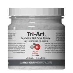 Tri-Art Nepheline Gel Extra Coarse 250 ml, ekstra ru, granulerende medium til akrylfarve