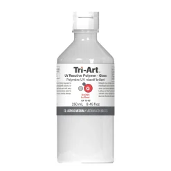 Tri-Art UV Reactive Polymer Gloss 250 ml, gør akrylfarve synlig i UV-lys/ blacklight