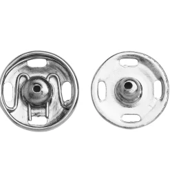 Trykknap 11 mm sølv - 10 stk