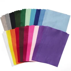 Tynd og smidig polyesterfilt – 20x30 cm 60-pak, 3 af hver farve