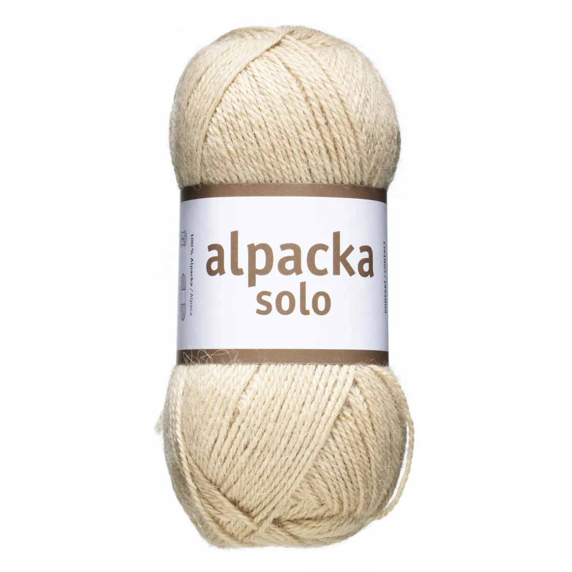 Uldgarn Järbo Alpacka Solo 50 g beige – 29102 Ginger beige
