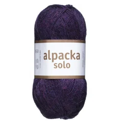 Uldgarn Järbo Alpacka Solo 50 g mørklilla – 29128 Eggplant purple