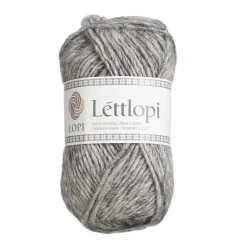 Uldgarn Lettlopi 50 g grå mel.