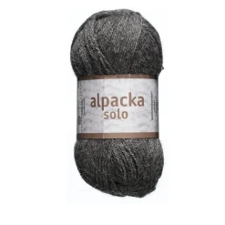 Ullgarn Järbo Alpacka Solo 50 g mørkegrå – 29107 Dark grey