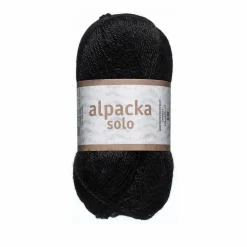 Ullgarn Järbo Alpacka Solo 50 g sort – 29108 Licorice black