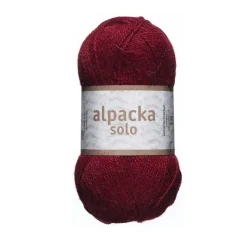 Ullgarn Järbo Alpacka Solo 50 g vinrød – 29110 Maroon red