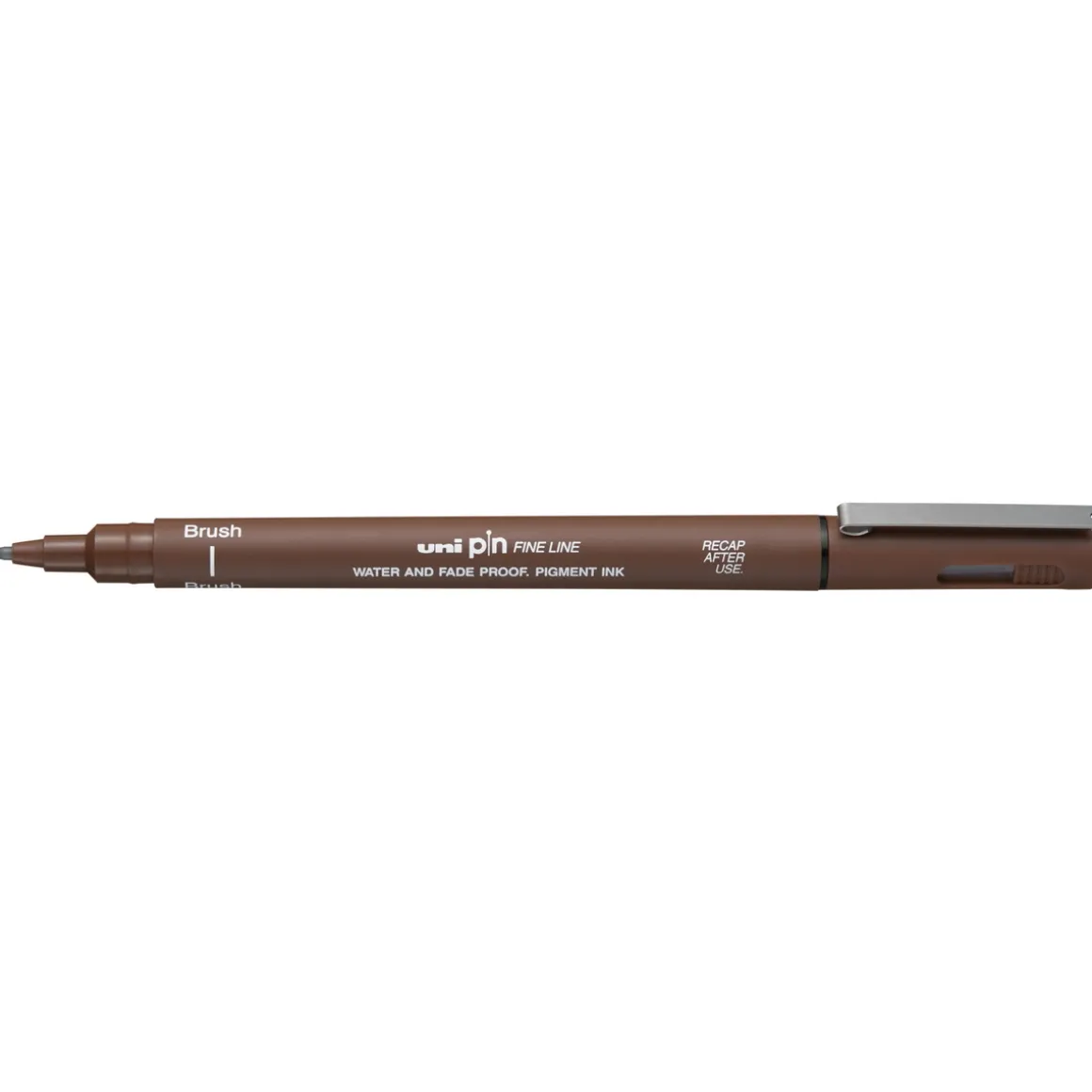 Uni Pin Fine Line Brush Sephia – med penselspids