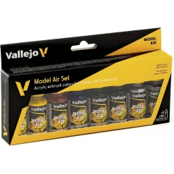Vallejo Model Color Air Basic, modelfarver til airbrush 8×17 ml