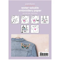 Vandopløseligt stabiliseringsmateriale til broderi, 45×50 cm – 5,4 tern (sting) pr. cm²