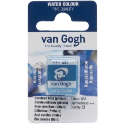 van Gogh akvarelfarve half pan – Cerulean Blue Phthalo 535