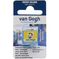 van Gogh akvarelfarve half pan – Permanent Lemon Yellow 254