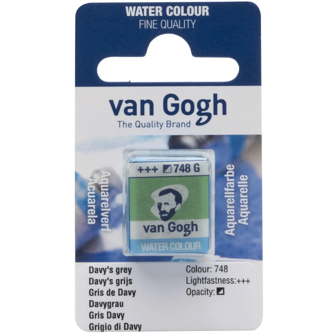 van Gogh akvarelfarve half pan – Silver 800