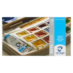 van Gogh akvarelfarver i sæt – 18 half pans