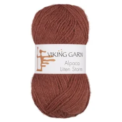 Viking Garn Alpaca Liten Storm 50 g mørkerød 755