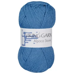Viking Garn Alpaca Storm 50 g mellemblå 523