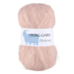 Viking Garn Mohrino 50 g lys rosa 582