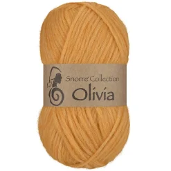 Viking Garn Olivia 50g mørkegul