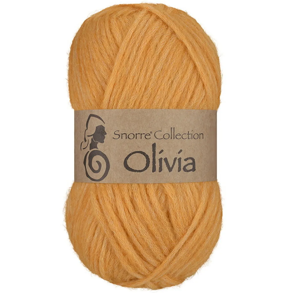 Viking Garn Olivia 50g mørkegul