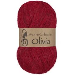Viking Garn Olivia 50g mørkerød
