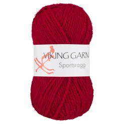 Viking Garn Sportsragg 50 g rød 565