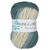 Viking Naturgarn 50 g hvid/blå 612