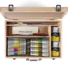 Winsor & Newton Acrylic Essentials Gift Set, trææske med alt til at male med akrylfarve