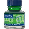 Winsor & Newton Calligraphy Ink, Transparent 30 ml Leaf Green 341