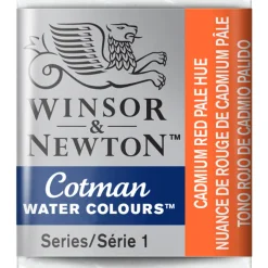 Winsor & Newton Cotman akvarelfarve half pan – Cadmium Red Pale Hue 103