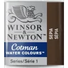 Winsor & Newton Cotman akvarelfarve half pan – Sepia 609