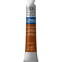 Winsor & Newton Cotman akvarelfarve 8 ml tube – Burnt Sienna 074