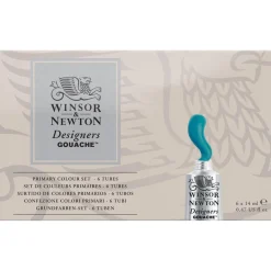 Winsor & Newton Designers Gouache Primary Set, 6×14 ml gouachefarve
