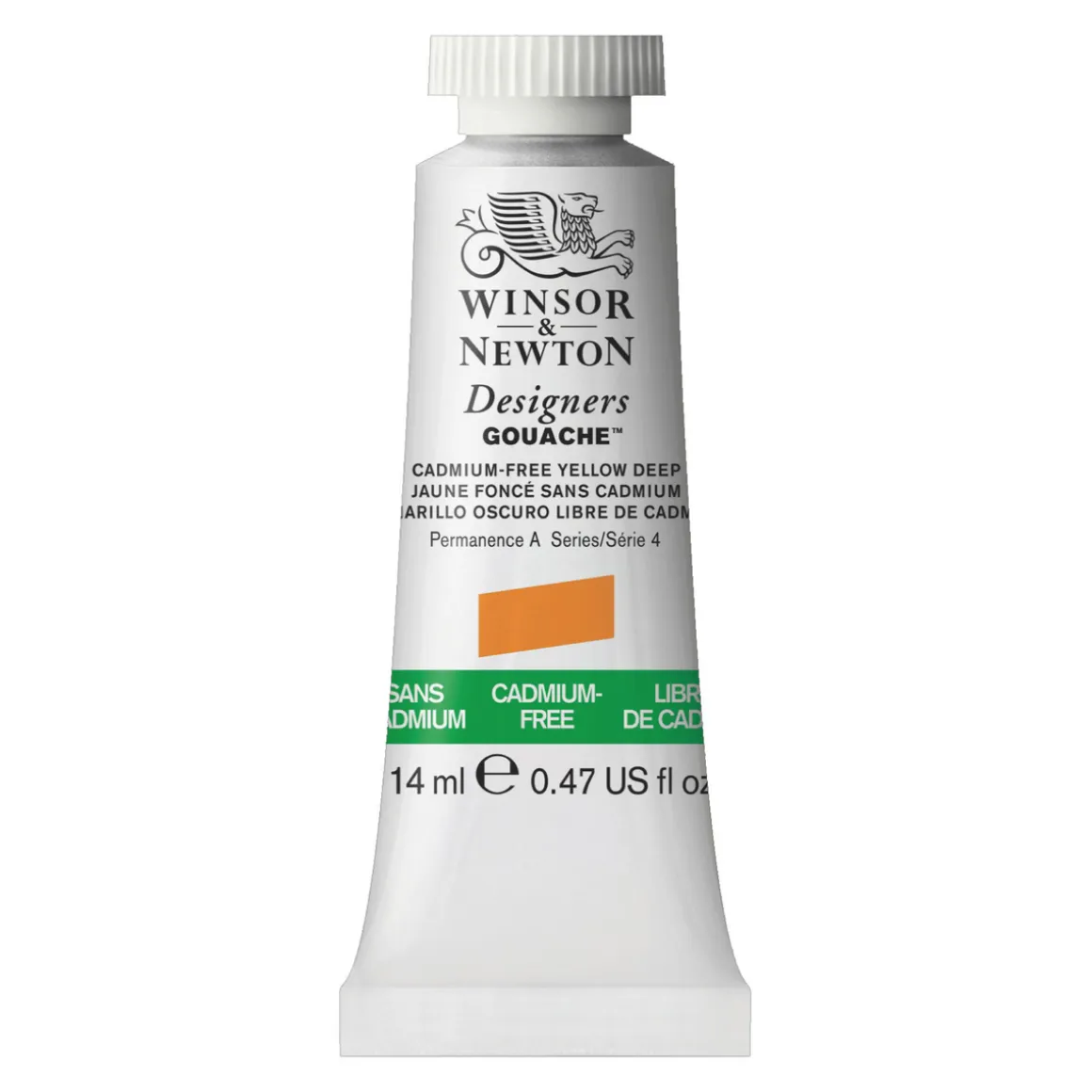 Winsor & Newton Designers Gouache 14 ml – Kadmiumfri/Cadmium-free Yellow deep 891