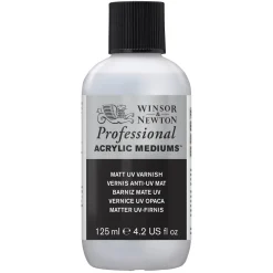 Winsor & Newton Matt UV Varnish 125 ml, beskyttende lak mod sollys, støv etc.