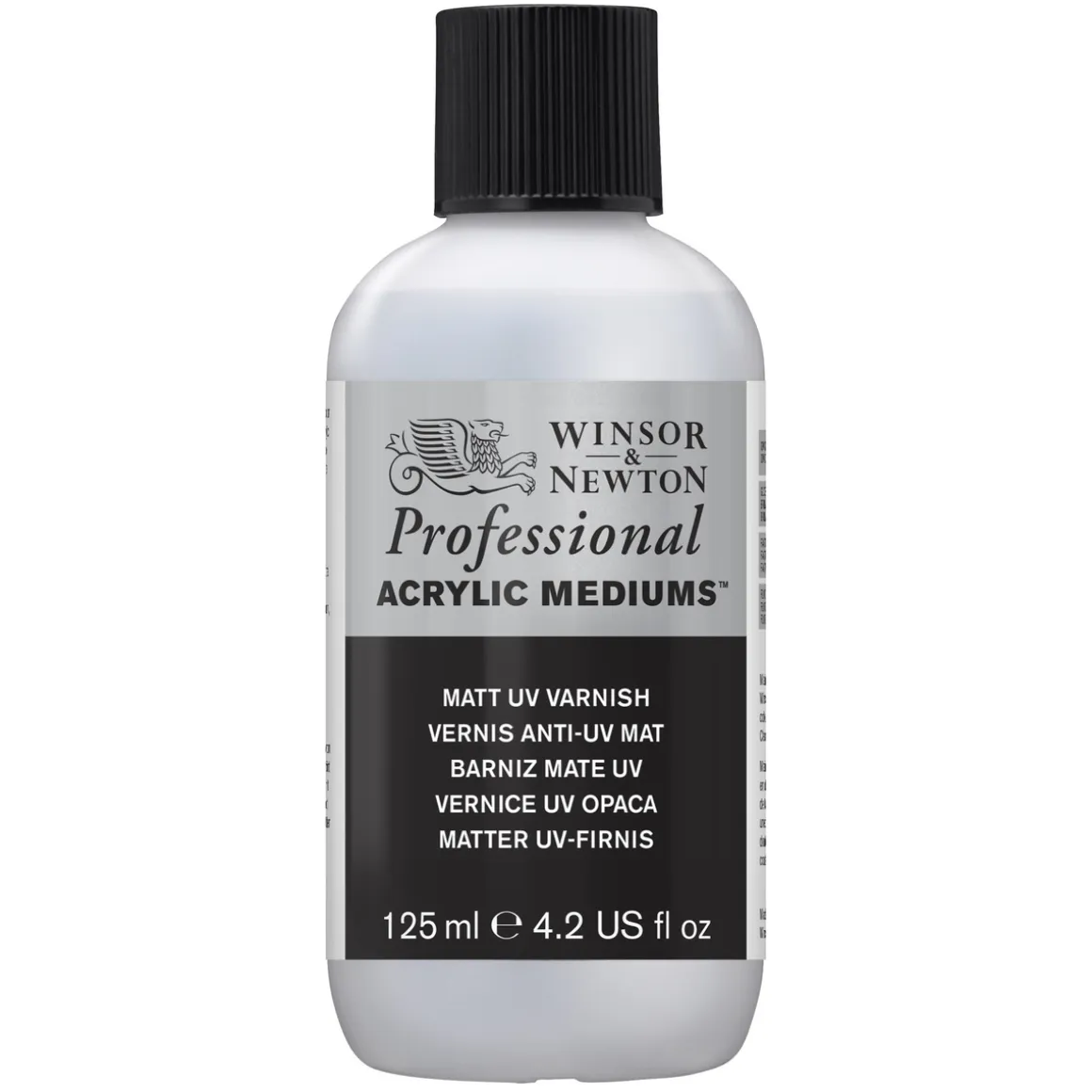 Winsor & Newton Matt UV Varnish 125 ml, beskyttende lak mod sollys, støv etc.