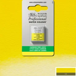 Winsor & Newton Professional akvarelfarve half pan Cadmium-Free Lemon 898