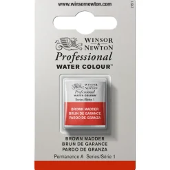 Winsor & Newton Professional akvarelfarve half pan Brown Madder 056