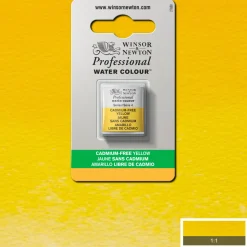 Winsor & Newton Professional akvarelfarve half pan Cadmium-Free Yellow 898