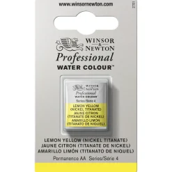 Winsor & Newton Professional akvarelfarve half pan Lemon Yellow (Nickel titanate) 347