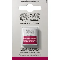 Winsor & Newton Professional akvarelfarve half pan Permanent Magenta 489
