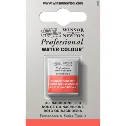 Winsor & Newton Professional akvarelfarve half pan Quinacridone Red 548