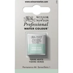 Winsor & Newton Professional akvarelfarve half pan Terre Verte 637