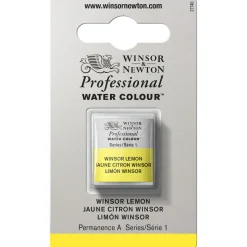 Winsor & Newton Professional akvarelfarve half pan Winsor Lemon 722