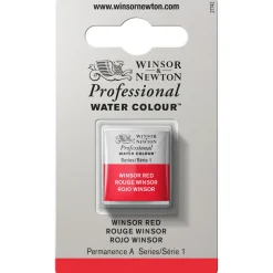 Winsor & Newton Professional akvarelfarve half pan Winsor Red 726