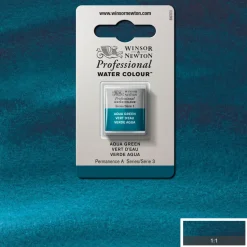 Winsor & Newton Professional akvarelfarve half pan Aqua Green 697