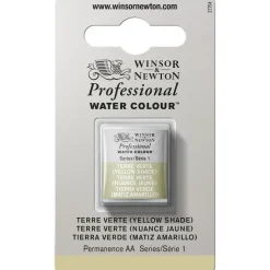 Winsor & Newton Professional akvarelfarve half pan Terre Verte (yellow shade) 638