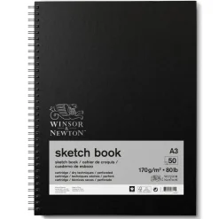 Winsor & Newton Sketch spiralbundet skitsebog A3 (297×420 mm), 50 ark, 170 g/m²