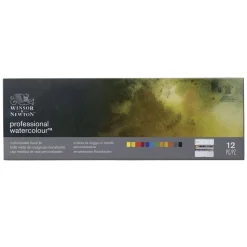 , Winsor & Newton.Winsor & Newton Professional Watercolour – etui med 12 half pans akvarelfarve