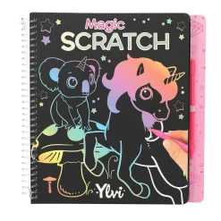 Ylvi Scratch Book – skrab skønne motiver frem i skrabebogen Ylvis verden! 19,3×20×1,8 cm